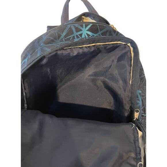 JanSport Blue Pattern 3 Section Backpack - Picture 3 of 5